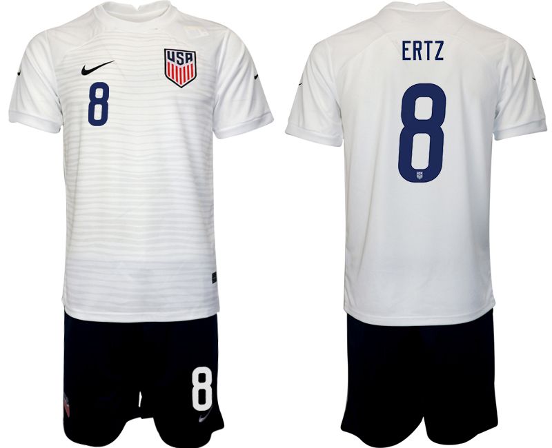 Men 2022 World Cup National Team United States home white 8 Soccer Jersey